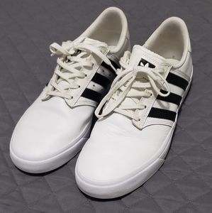 Adidas seeley  white with black stripes art bb8517